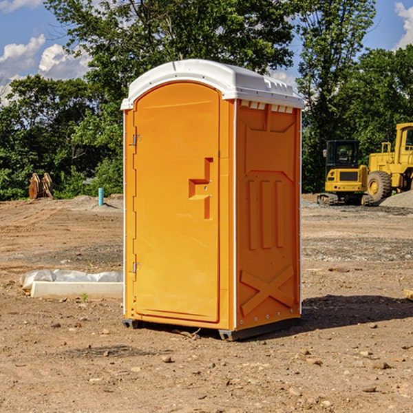 how often are the porta potties cleaned and serviced during a rental period in Beach City Texas